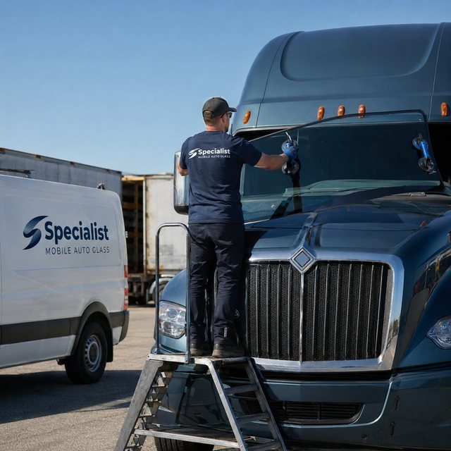 Semi-Truck Windshield Repair and Replacement service by Specialist Mobile Auto Glass in Surprise, AZ